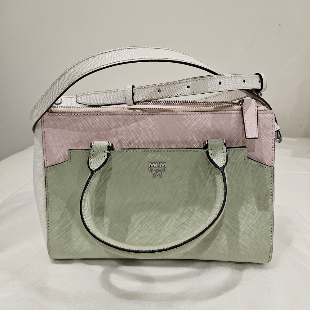 MCM Pink and Cream Women's Bag - Picture 4 of 15